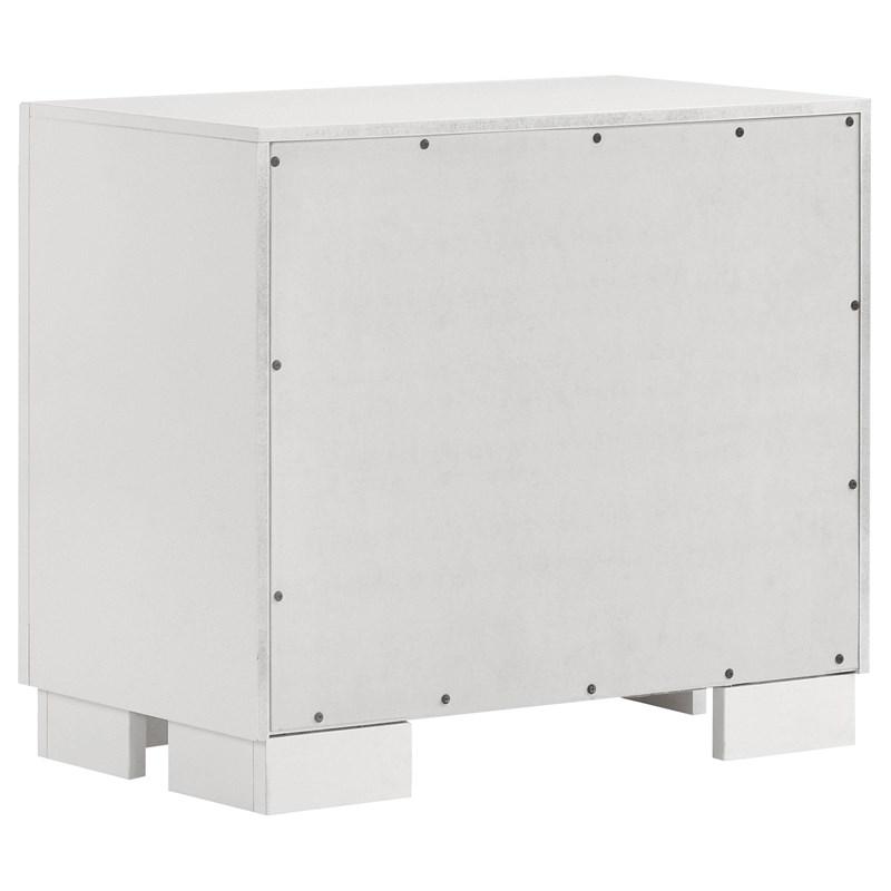 Large Picture of Coaster Furniture Jessica 202992 2-Drawer Nightstand - Snow White