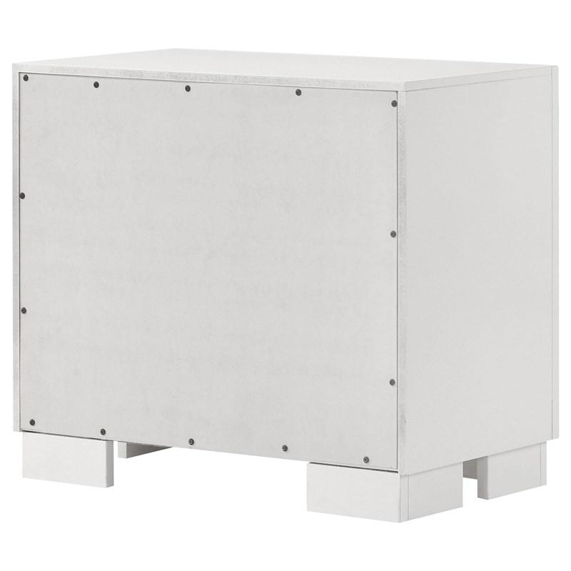 Large Picture of Coaster Furniture Jessica 202992 2-Drawer Nightstand - Snow White