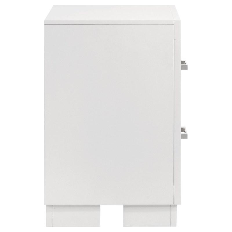 Large Picture of Coaster Furniture Jessica 202992 2-Drawer Nightstand - Snow White