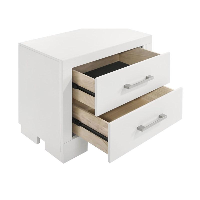 Large Picture of Coaster Furniture Jessica 202992 2-Drawer Nightstand - Snow White