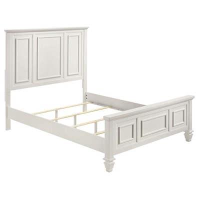 Coaster Furniture Sandy Beach 201301Q Wood Queen Panel Bed - Cream White