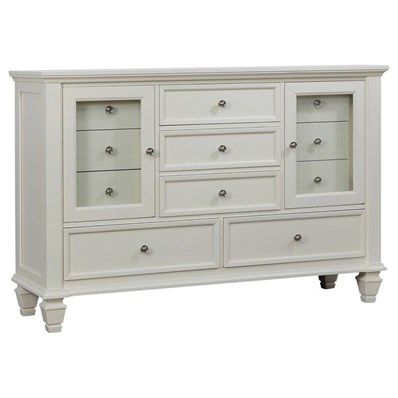 Coaster Furniture Sandy Beach 201303 11-Drawer Dresser - Cream White