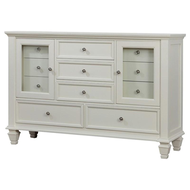 Large Picture of Coaster Furniture Sandy Beach 201303 11-Drawer Dresser - Cream White