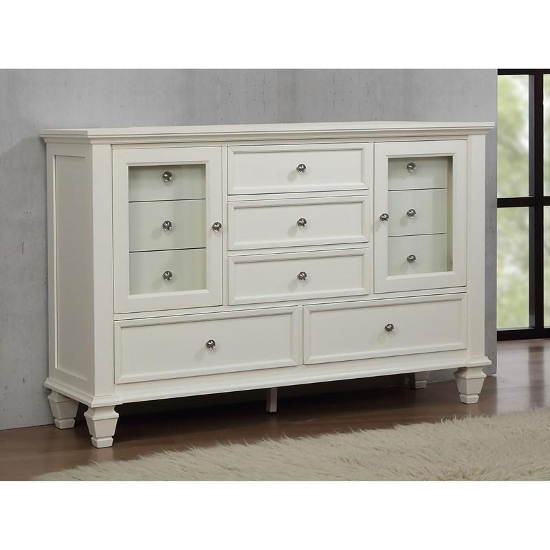 Large Picture of Coaster Furniture Sandy Beach 201303 11-Drawer Dresser - Cream White