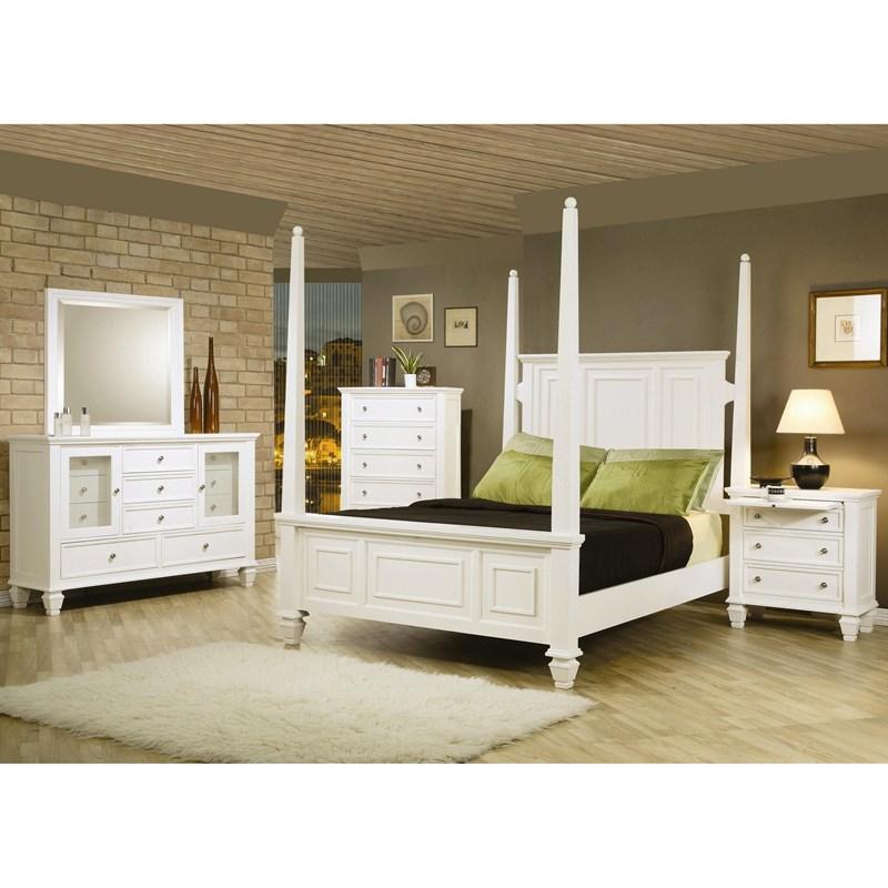 Large Picture of Coaster Furniture Sandy Beach 201304 Dresser Mirror - Cream White