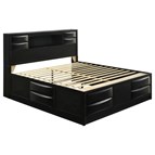 Coaster Furniture Briana 202701KE Wood Eastern King Storage Bookcase Bed - Black