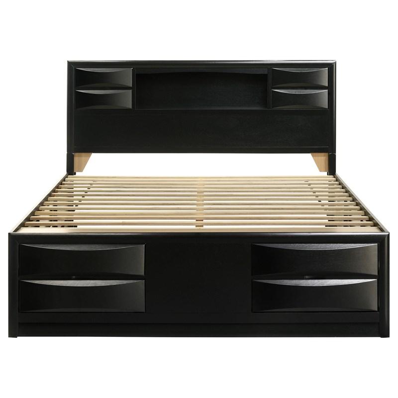 Large Picture of Coaster Furniture Briana 202701KE Wood Eastern King Storage Bookcase Bed - Black