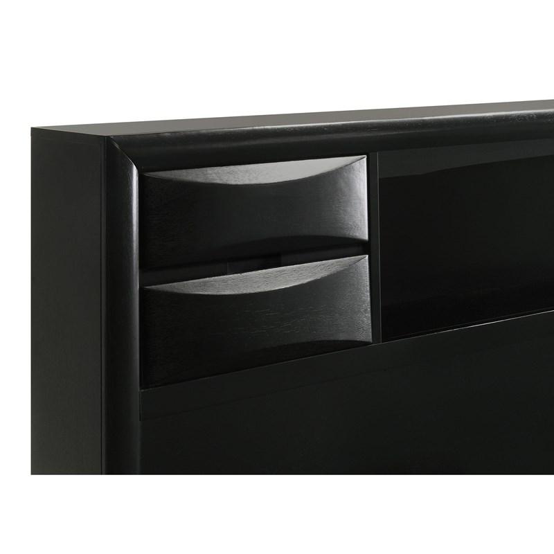 Large Picture of Coaster Furniture Briana 202701KE Wood Eastern King Storage Bookcase Bed - Black