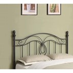 Coaster Furniture Evan 300197Q Metal Queen or Full Open Frame Headboard - Dark Grey