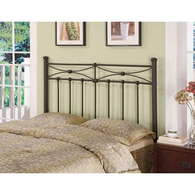 Coaster Furniture Lane 300187QF Metal Queen or Full Open Frame Headboard - Rustic Bronze