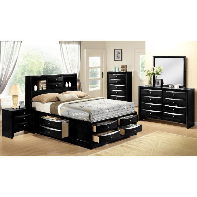Large Picture of Crown Mark Emily Black Storage B4285-K-DRW-L