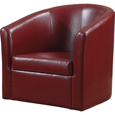 Coaster Furniture Turner 902099 Upholstered Barrel Back Swivel Chair - Red