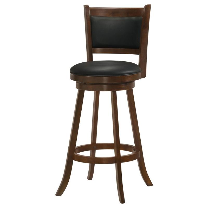 Large Picture of Coaster Furniture Broxton 101920 Upholstered Swivel Bar Chair - Chestnut