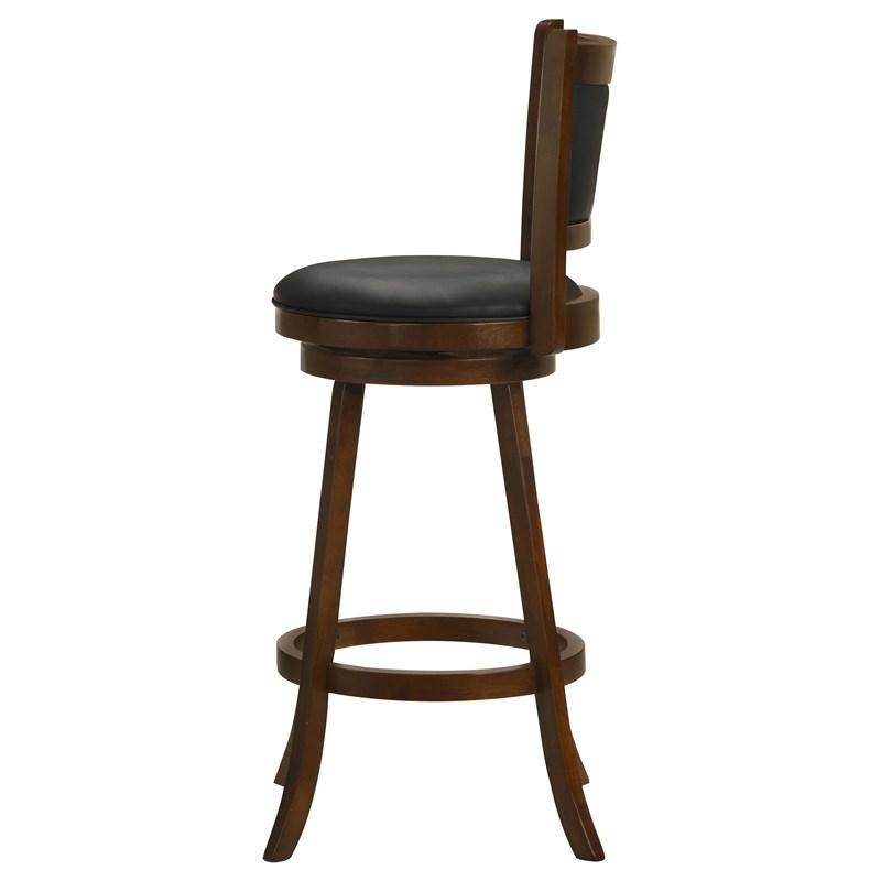 Large Picture of Coaster Furniture Broxton 101920 Upholstered Swivel Bar Chair - Chestnut