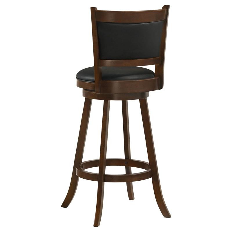 Large Picture of Coaster Furniture Broxton 101920 Upholstered Swivel Bar Chair - Chestnut
