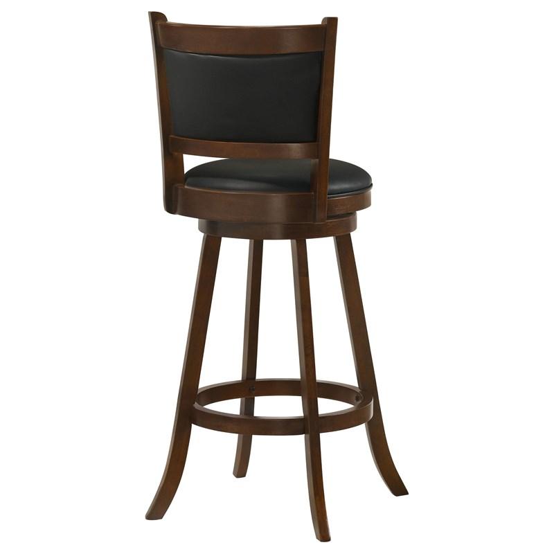 Large Picture of Coaster Furniture Broxton 101920 Upholstered Swivel Bar Chair - Chestnut