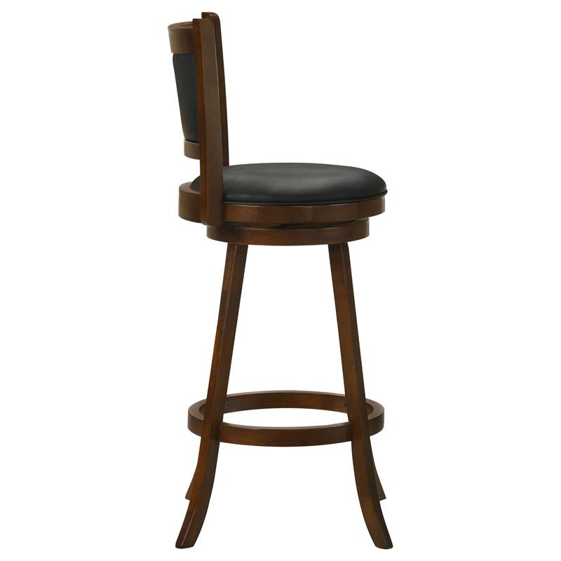 Large Picture of Coaster Furniture Broxton 101920 Upholstered Swivel Bar Chair - Chestnut