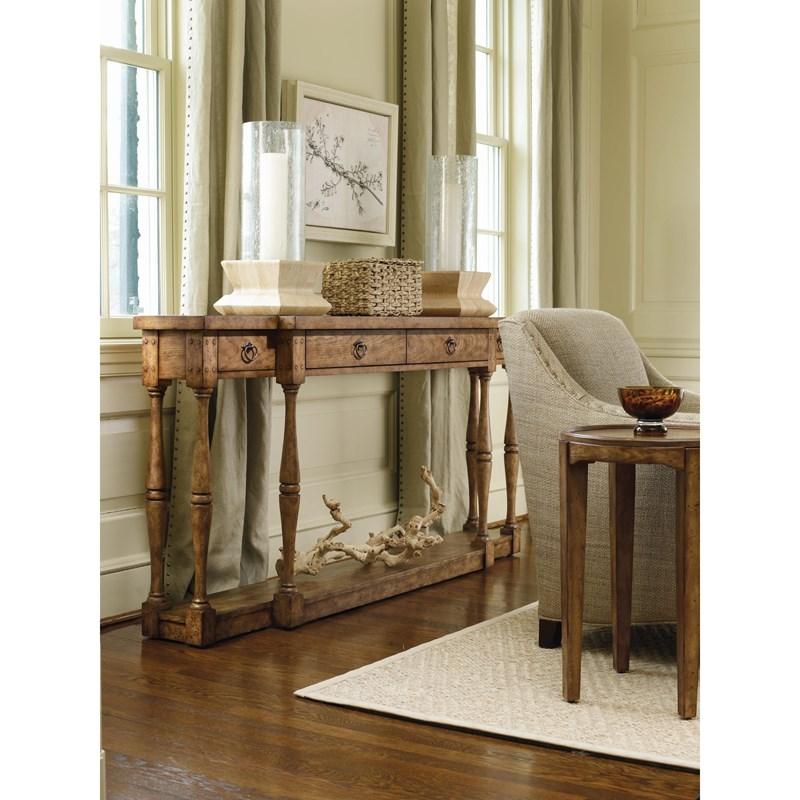 Large Picture of Hooker Furniture 3001-85001 Sanctuary Four-Drawer Thin Console - Drift