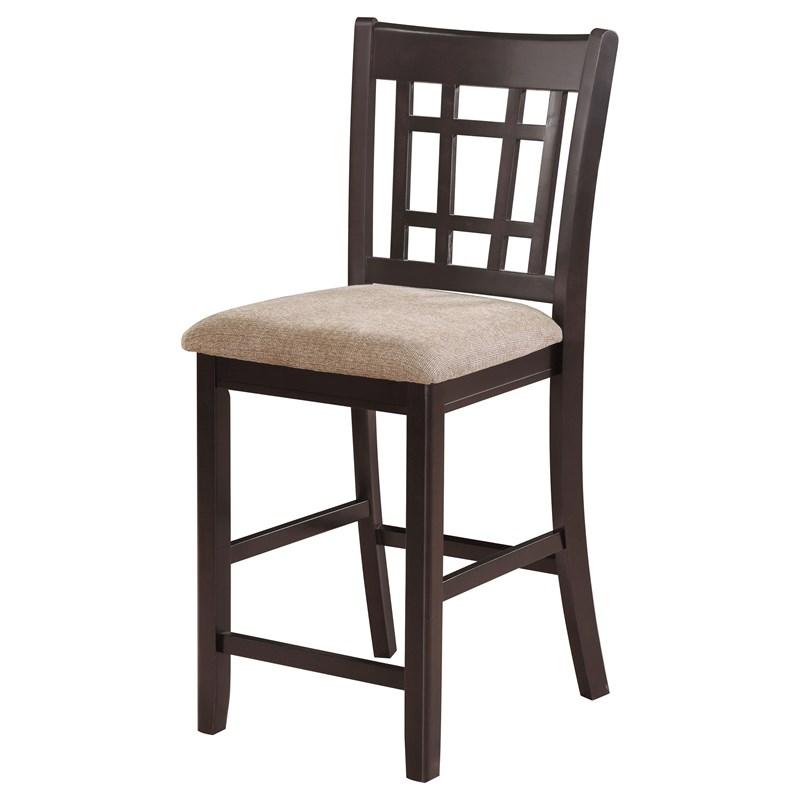 Large Picture of Coaster Furniture Lavon 105279 Wood Counter Chair - Tan and Espresso