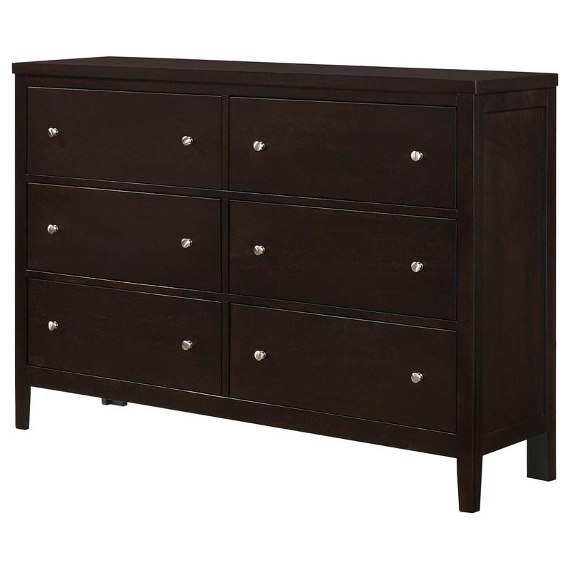 Large Picture of Coaster Furniture Carlton 202093 6-Drawer Dresser - Cappuccino