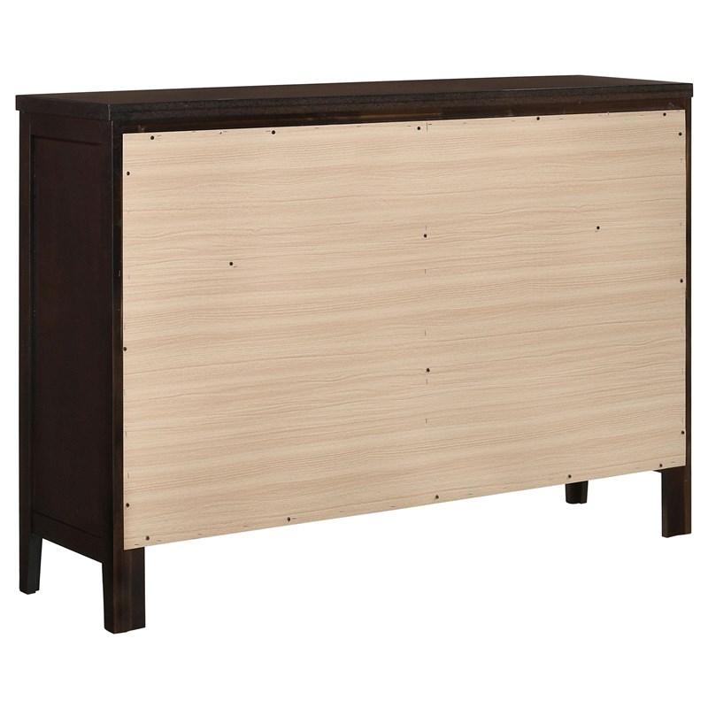Large Picture of Coaster Furniture Carlton 202093 6-Drawer Dresser - Cappuccino