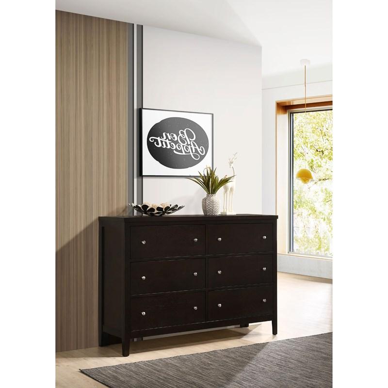 Large Picture of Coaster Furniture Carlton 202093 6-Drawer Dresser - Cappuccino