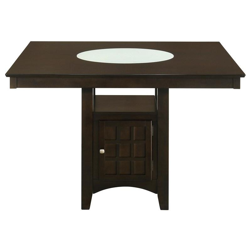 Large Picture of Coaster Furniture Gabriel 100438 52-inch Counter Height Dining Table - Cappuccino