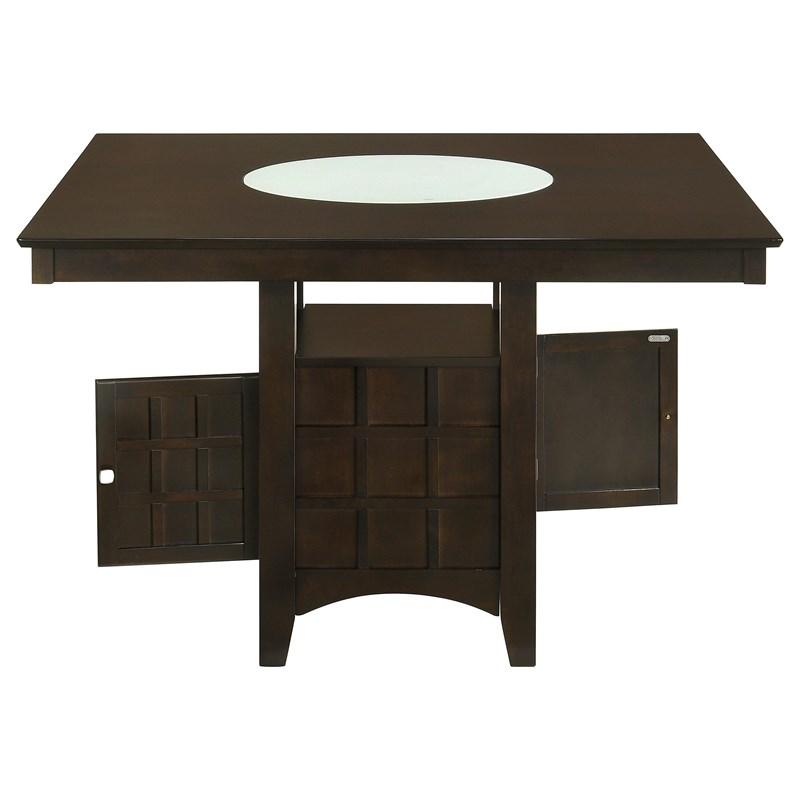 Large Picture of Coaster Furniture Gabriel 100438 52-inch Counter Height Dining Table - Cappuccino