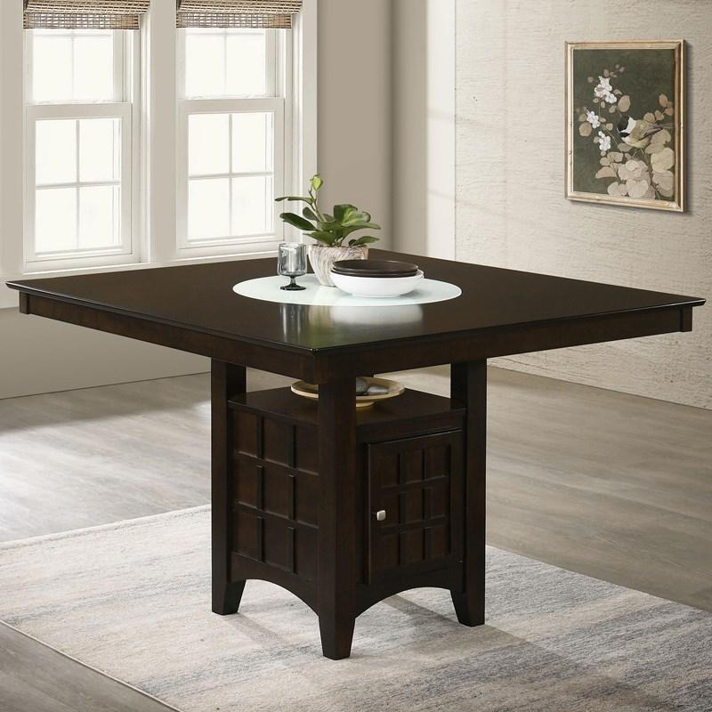 Large Picture of Coaster Furniture Gabriel 100438 52-inch Counter Height Dining Table - Cappuccino