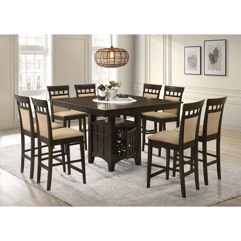 Large Picture of Coaster Furniture Gabriel 100438 52-inch Counter Height Dining Table - Cappuccino