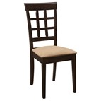 Coaster Furniture Gabriel 100772 Lattice Back Dining Side Chair - Cappuccino