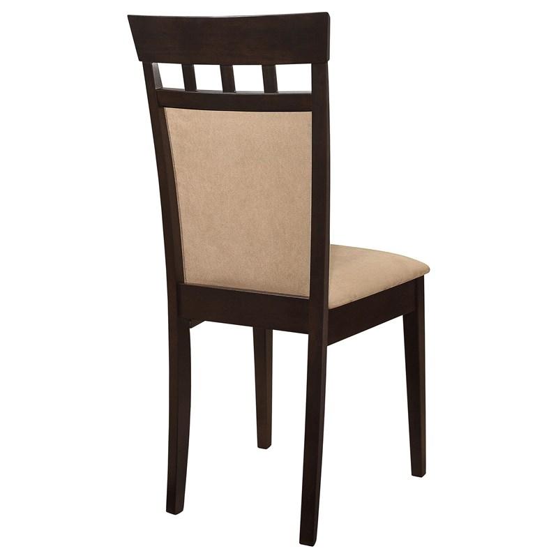 Large Picture of Coaster Furniture Gabriel 100773 Closed Back Dining Side Chair - Cappuccino
