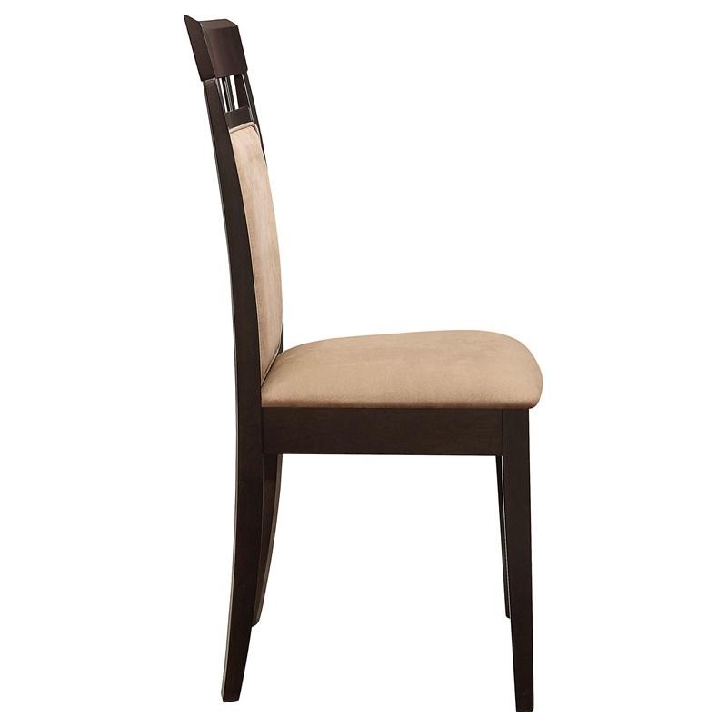Large Picture of Coaster Furniture Gabriel 100773 Closed Back Dining Side Chair - Cappuccino