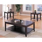 Coaster Furniture Brooks 700285 3-piece Rectangular Coffee Table Set - Cappuccino