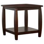 Coaster Furniture Dixon 701077 1-shelf Square Wood End Table - Espresso
