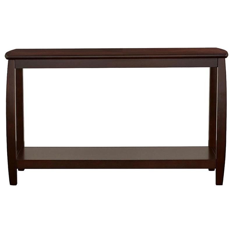 Large Picture of Coaster Furniture Dixon 701079 Wood Entryway Console Table with Shelf - Cappuccino