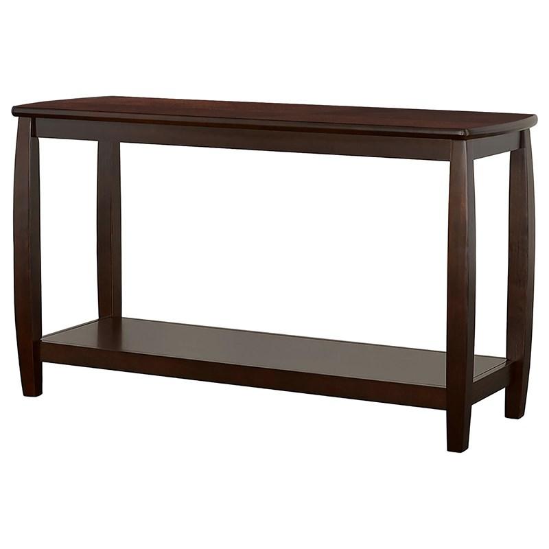 Large Picture of Coaster Furniture Dixon 701079 Wood Entryway Console Table with Shelf - Cappuccino