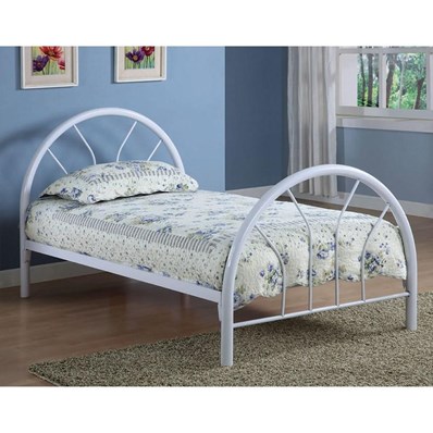 Coaster Furniture Marjorie 2389W Metal Twin Open Frame Bed - White