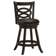 Coaster Furniture Calecita 101929 Wood Swivel Counter Stool - Cappuccino (Dining Seating - Stools)