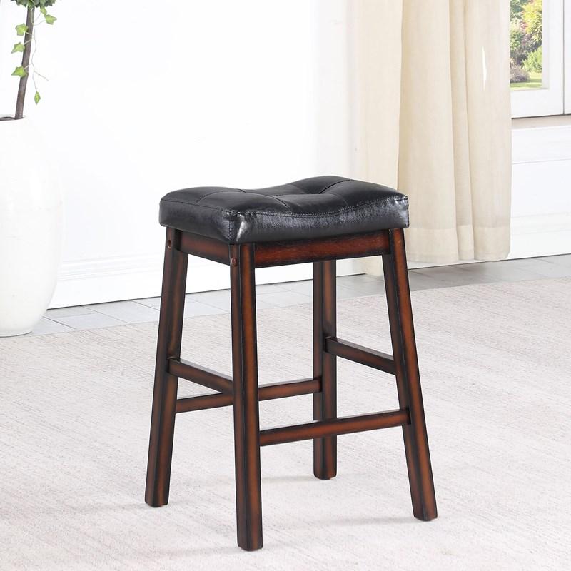 Large Picture of Coaster Furniture Donald 120519 Upholstered Counter Stool - Cappuccino