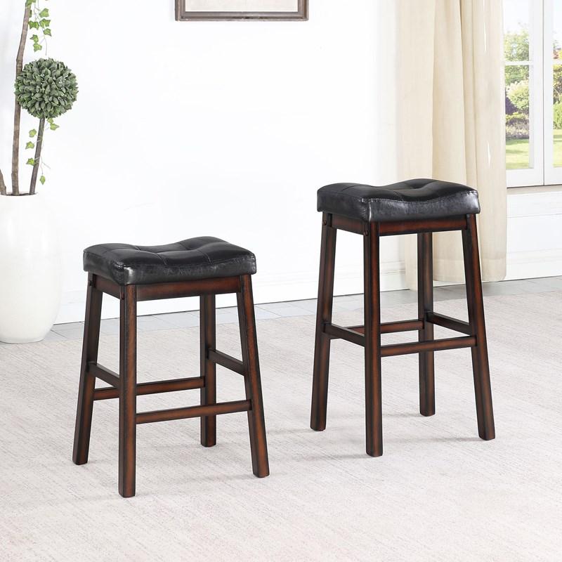 Large Picture of Coaster Furniture Donald 120519 Upholstered Counter Stool - Cappuccino