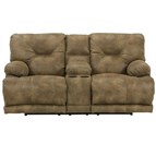 Catnapper Voyager 4389 Lay Flat Reclining Loveseat with Console - Brandy
