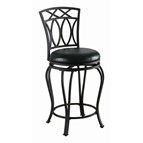 Coaster Furniture Adamsville 122059 Upholstered Swivel Counter Height Stool - Black