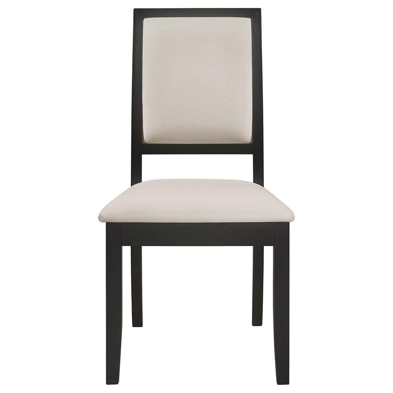 Large Picture of Coaster Furniture Louise 101562 Upholstered Wood Dining Side Chair - Black
