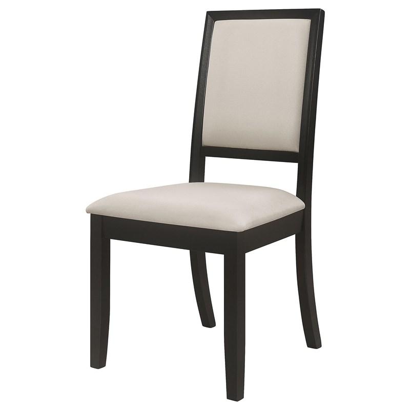 Large Picture of Coaster Furniture Louise 101562 Upholstered Wood Dining Side Chair - Black