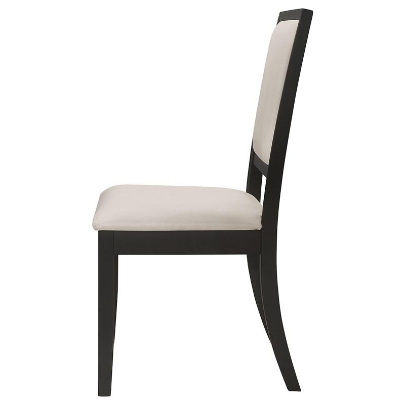 Large Picture of Coaster Furniture Louise 101562 Upholstered Wood Dining Side Chair - Black