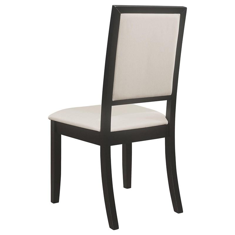 Large Picture of Coaster Furniture Louise 101562 Upholstered Wood Dining Side Chair - Black