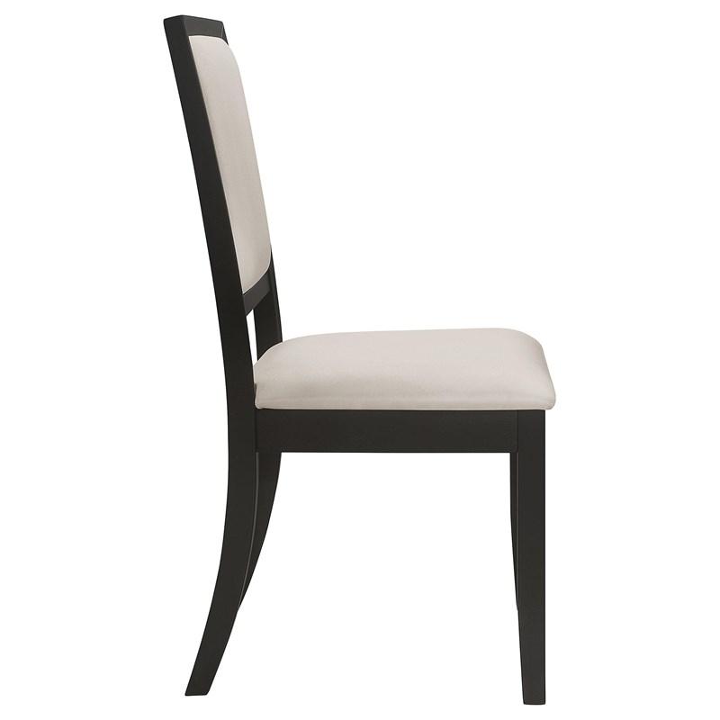 Large Picture of Coaster Furniture Louise 101562 Upholstered Wood Dining Side Chair - Black