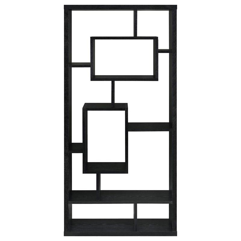 Large Picture of Coaster Furniture Linbrook 800262 67-inch 8-shelf Bookshelf - Black Oak