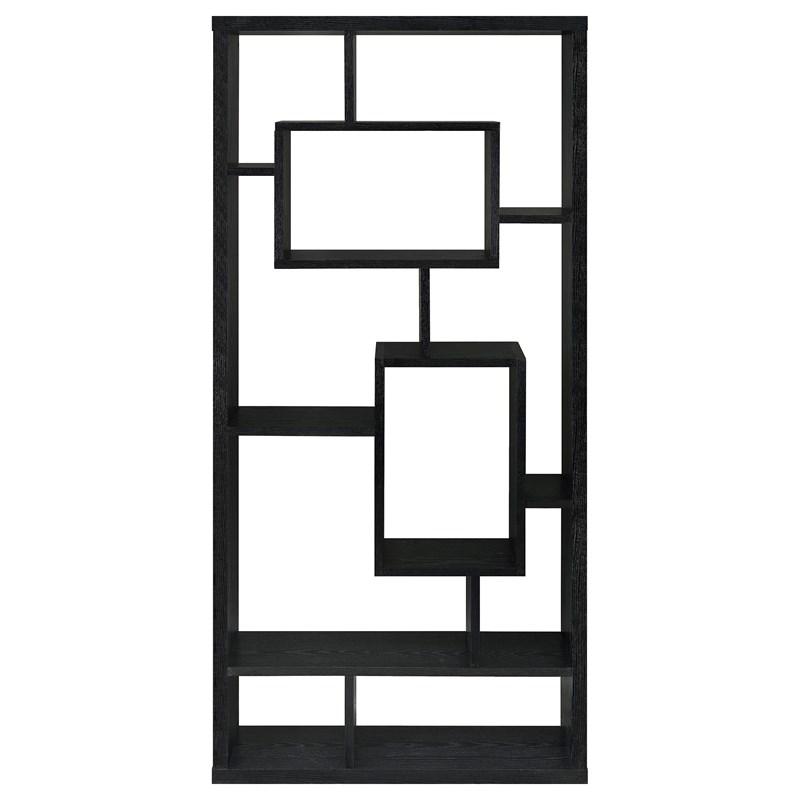 Large Picture of Coaster Furniture Linbrook 800262 67-inch 8-shelf Bookshelf - Black Oak